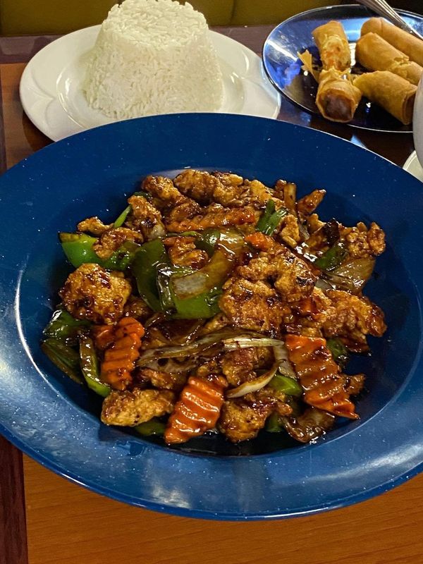 Crispy chicken stir-fry